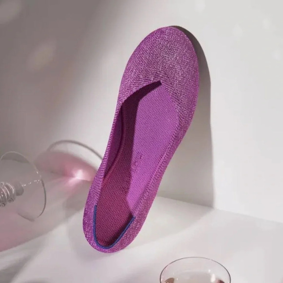 Rare Rothy’s ‘The Flat’ Limited Edition Shoes - Metallic Bloom - Picture 4 of 9